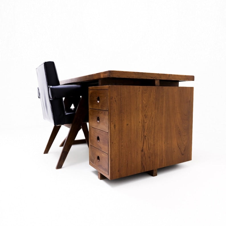 Pierre Jeanneret, 4 Drawer Office Desk, 5